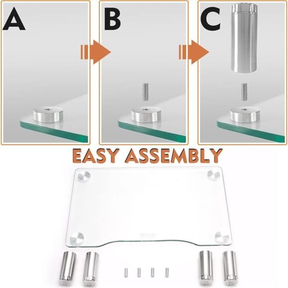 2 Pack Computer Monitor Riser with Height Adjustable Multi Media Desktop Stand - Picture 5 of 7